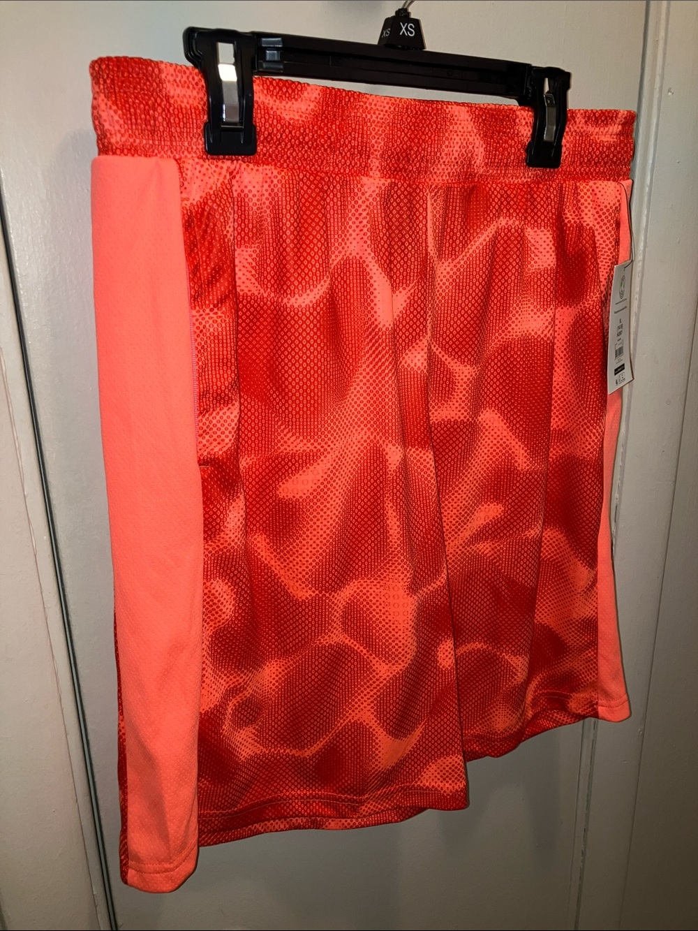 Athletic Works Coral Red and Light Coral Kids' Athletic Shorts Husky 14-16 New
